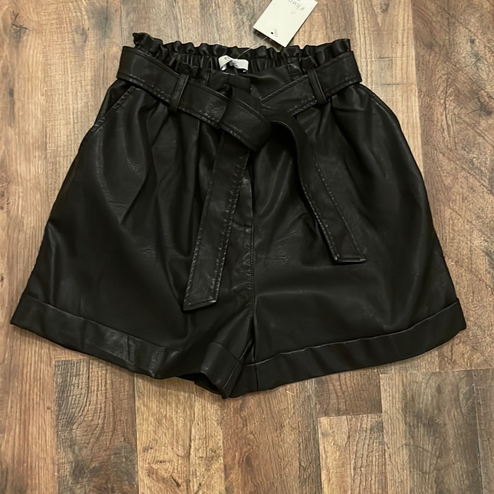 Frnch brand leather shorts